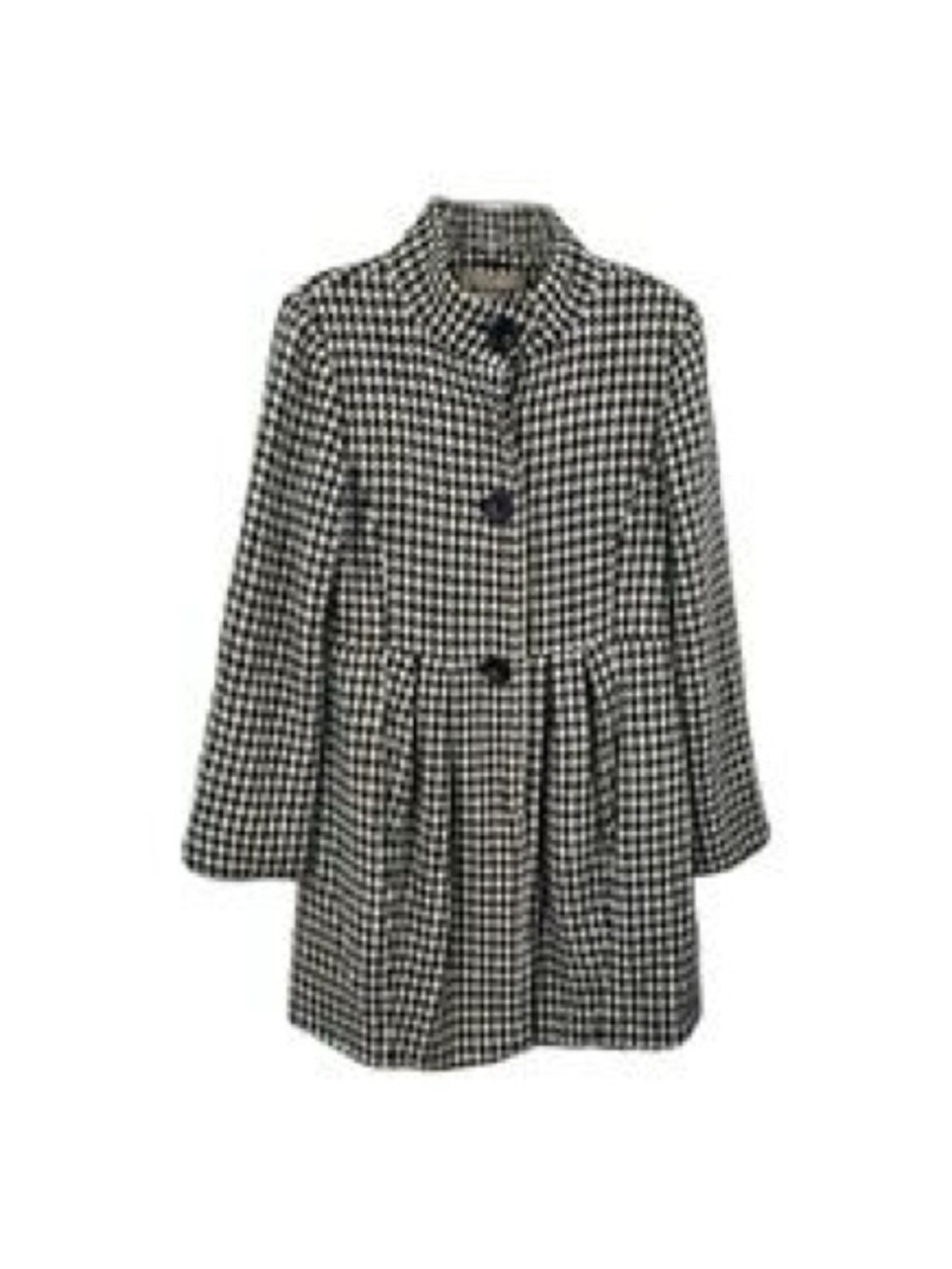 Bitten by Sarah Jessica Parker Black and White Houndstooth Pea Coat
